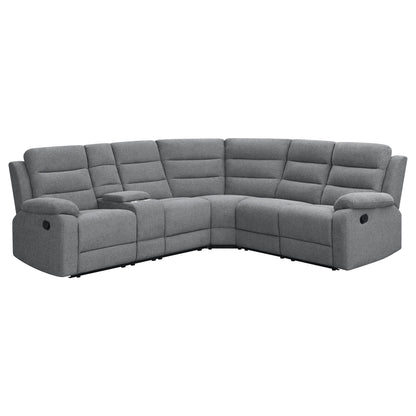 Aaron - 3 Piece Upholstered Sectional - Smoke