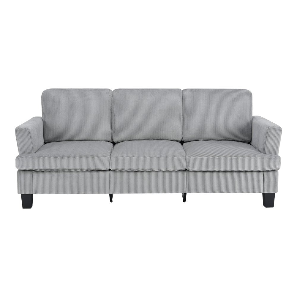 84" Gray Corduroy Sofa