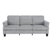 84" Gray Corduroy Sofa
