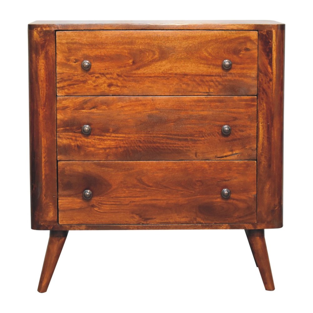 30" Brown Solid Wood Sideboard