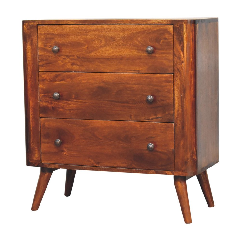 30" Brown Solid Wood Sideboard
