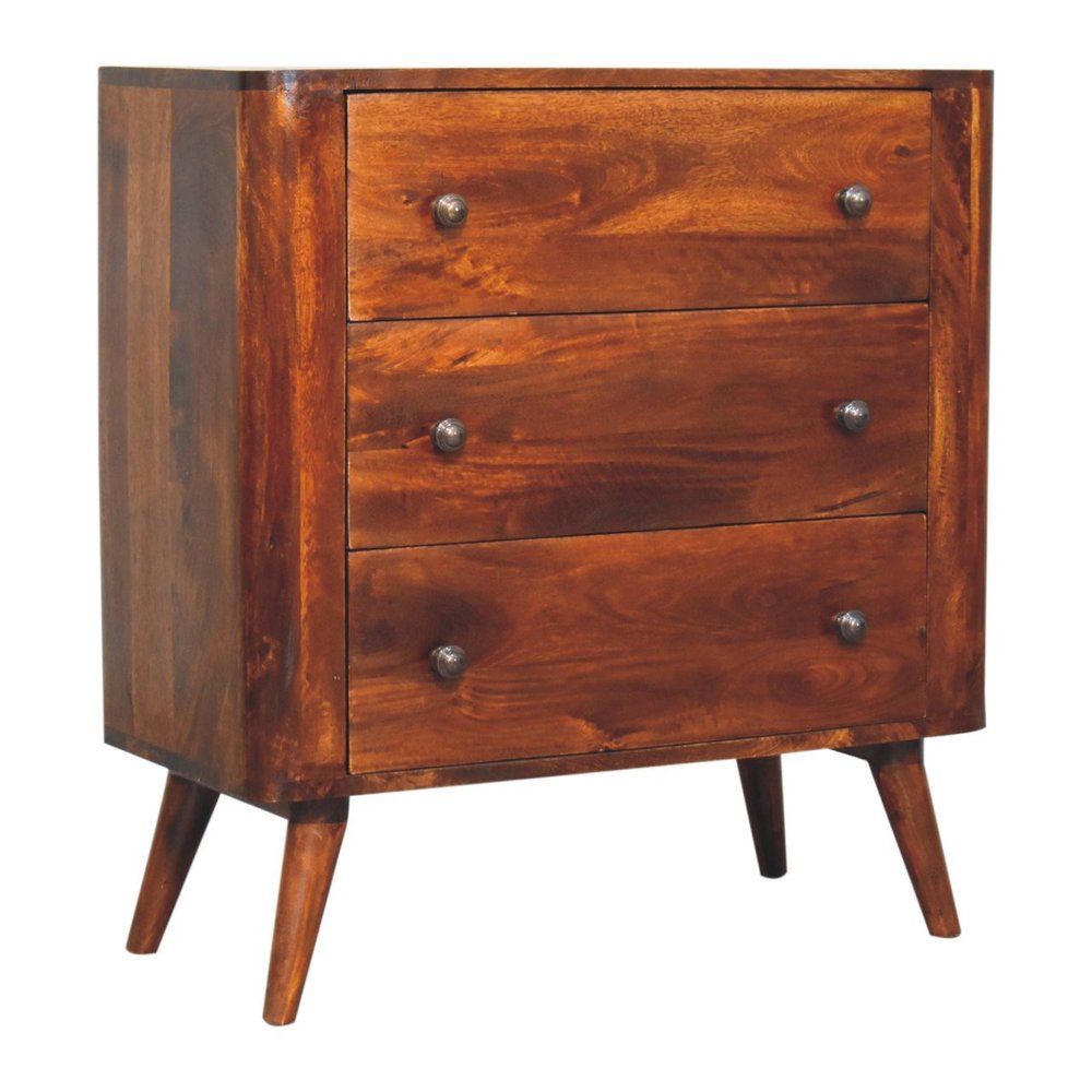 30" Brown Solid Wood Sideboard