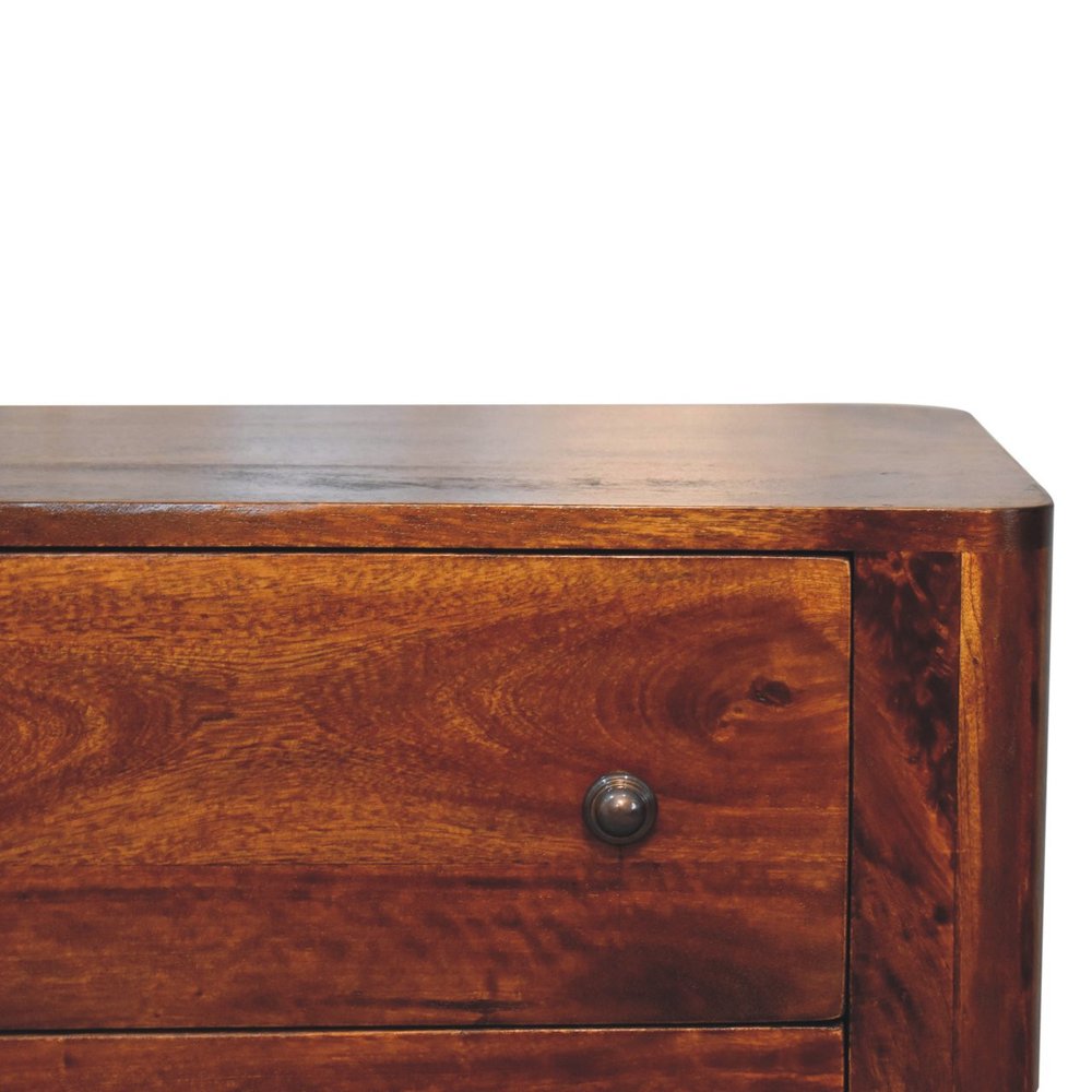 30" Brown Solid Wood Sideboard