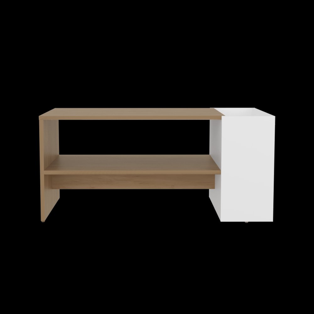 36" Beige Wood Fireplace Entertainment Center
