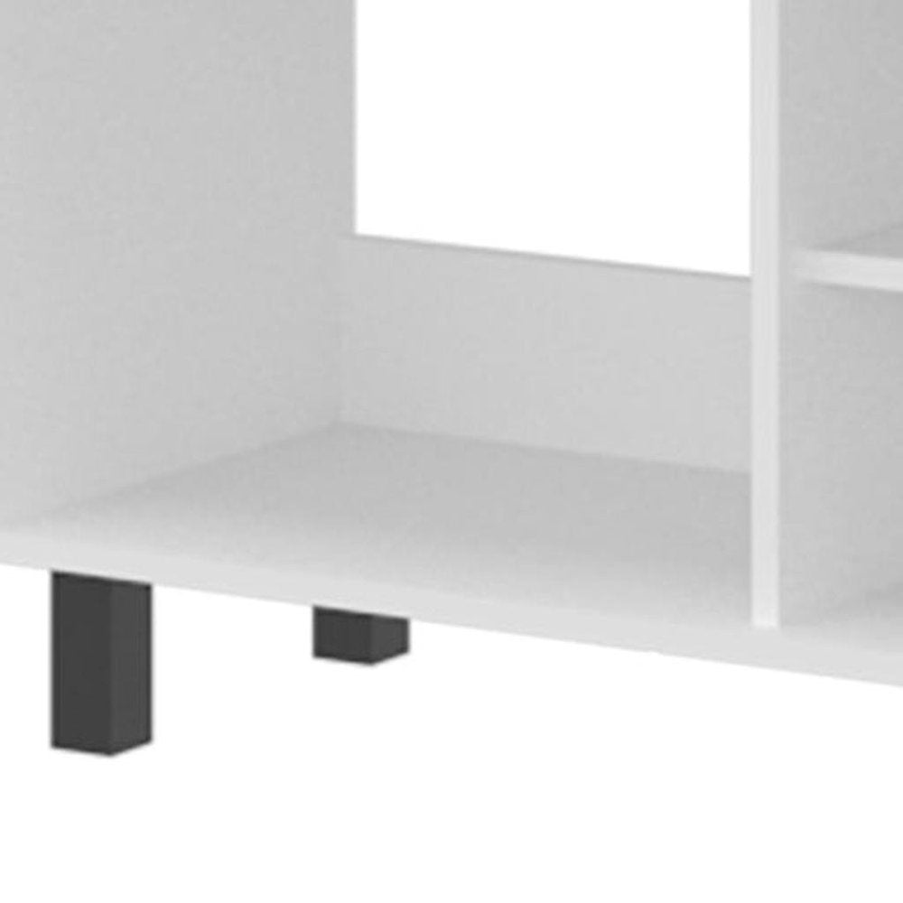 55" White Wood Fireplace Entertainment Center