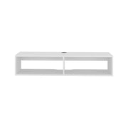 48" White Wood Fireplace Entertainment Center