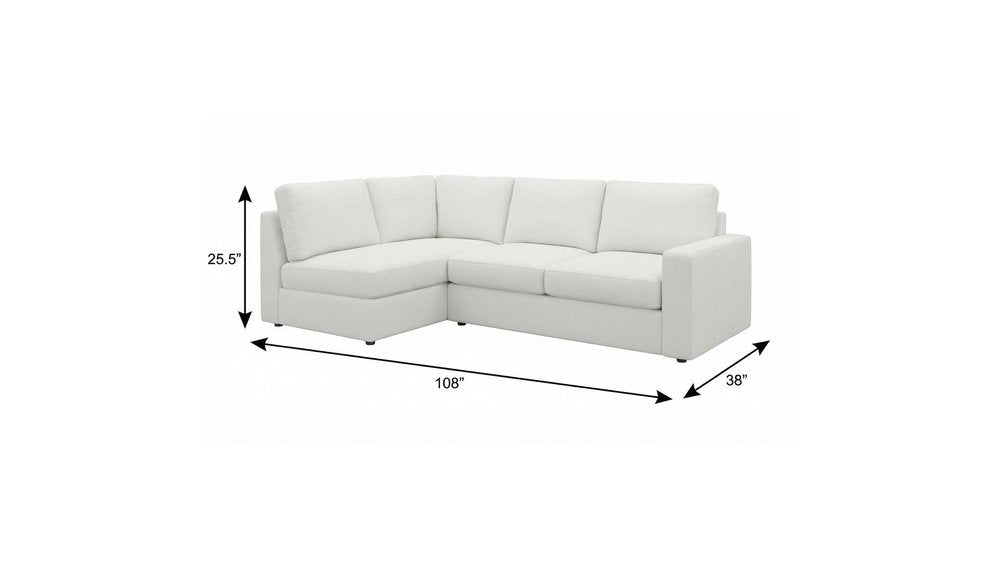 108" Beige Chenille Modular Sofa With Toss Pillows