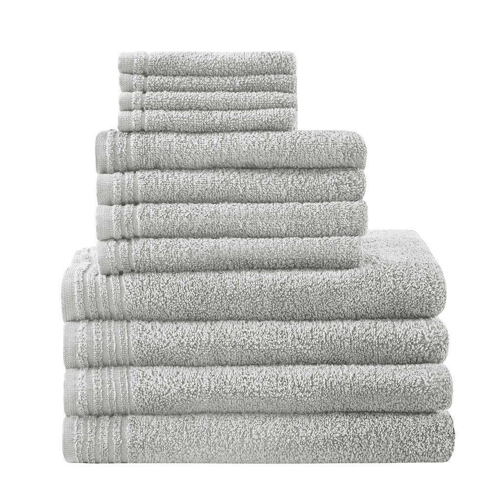 Big Bundle - Quick Dry 12 Piece Bath Towel Set - Silver