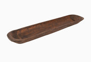30" Brown Solid Wood Oval Dough Bowl