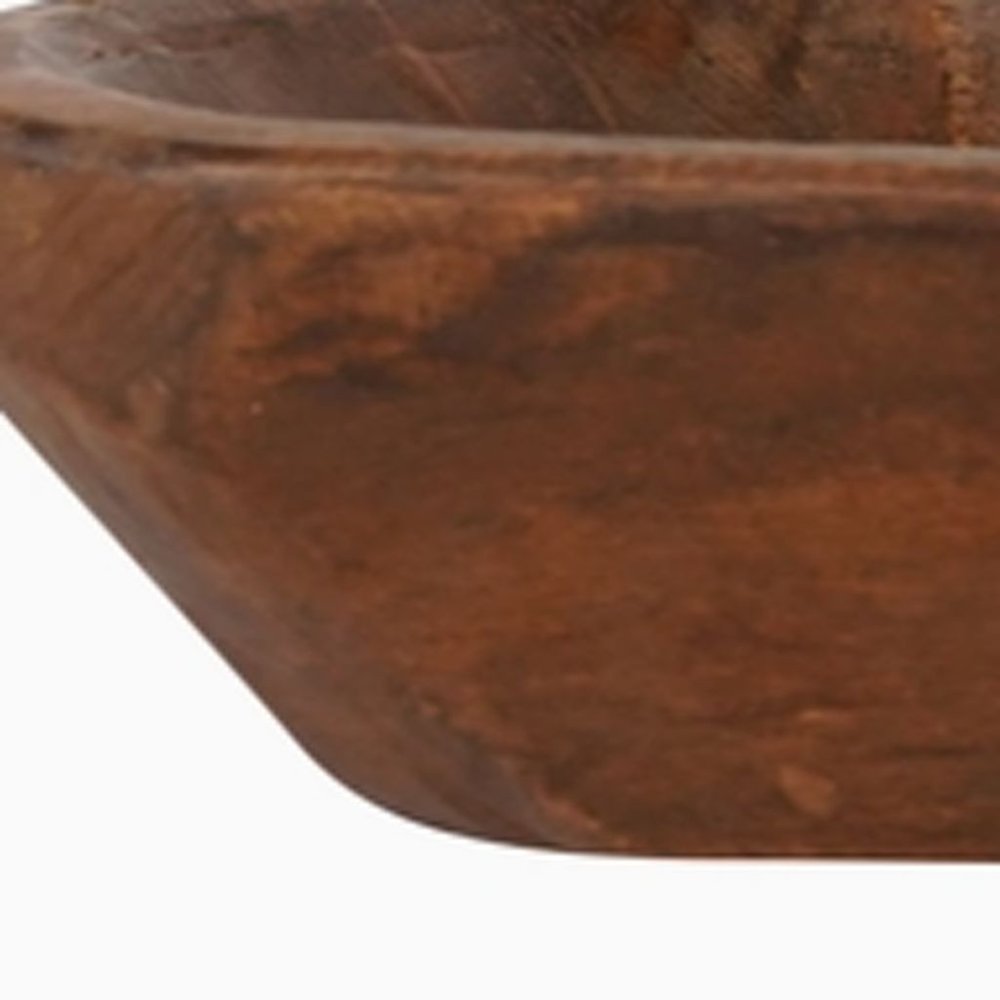 30" Natural Solid Wood Oval Dough Bowl