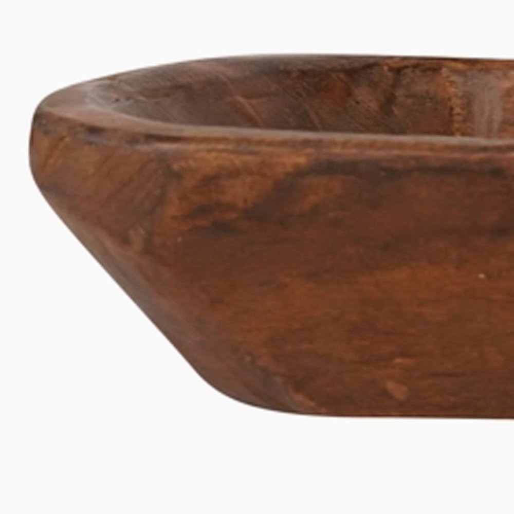 30" Natural Solid Wood Oval Dough Bowl