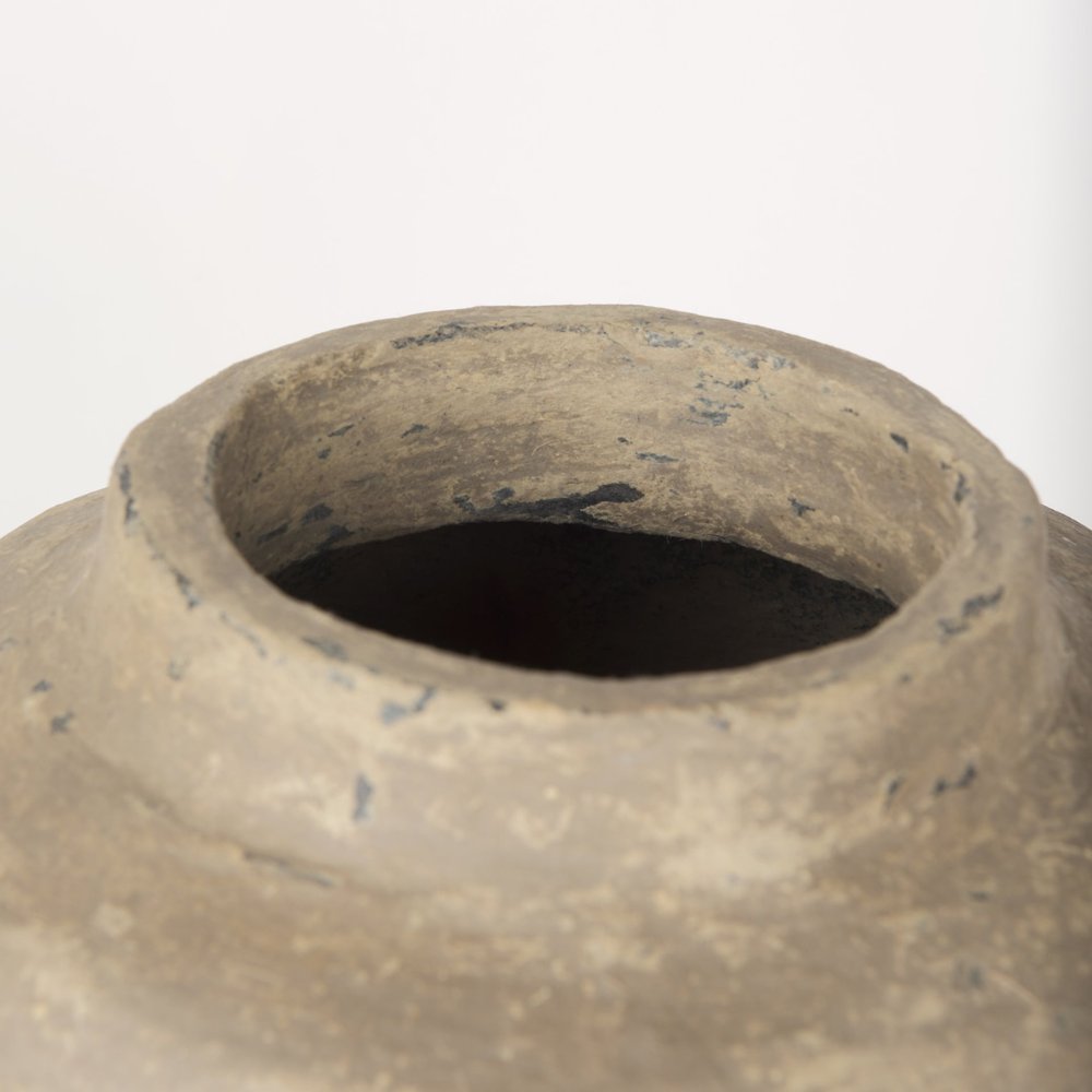 18" Gray Paper Mache Table Vase