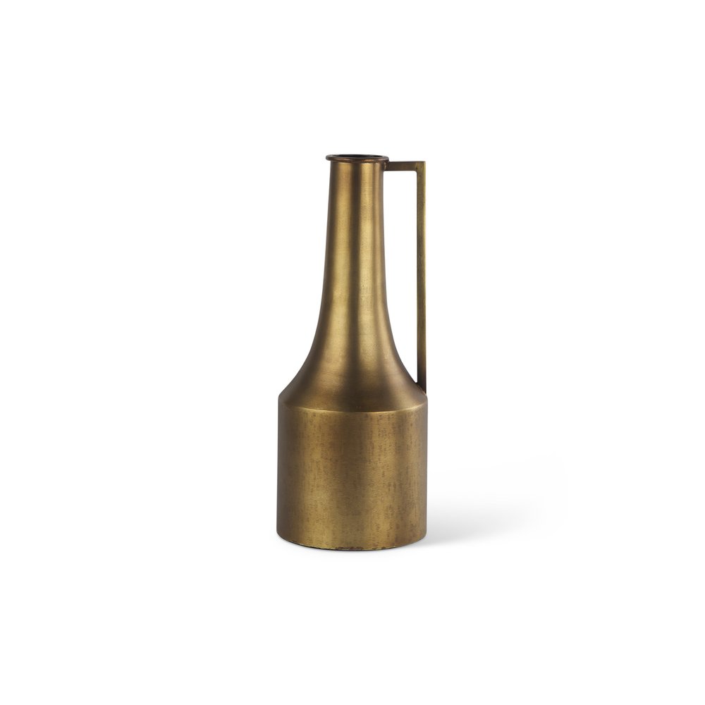 14" Gold Metal Table Vase
