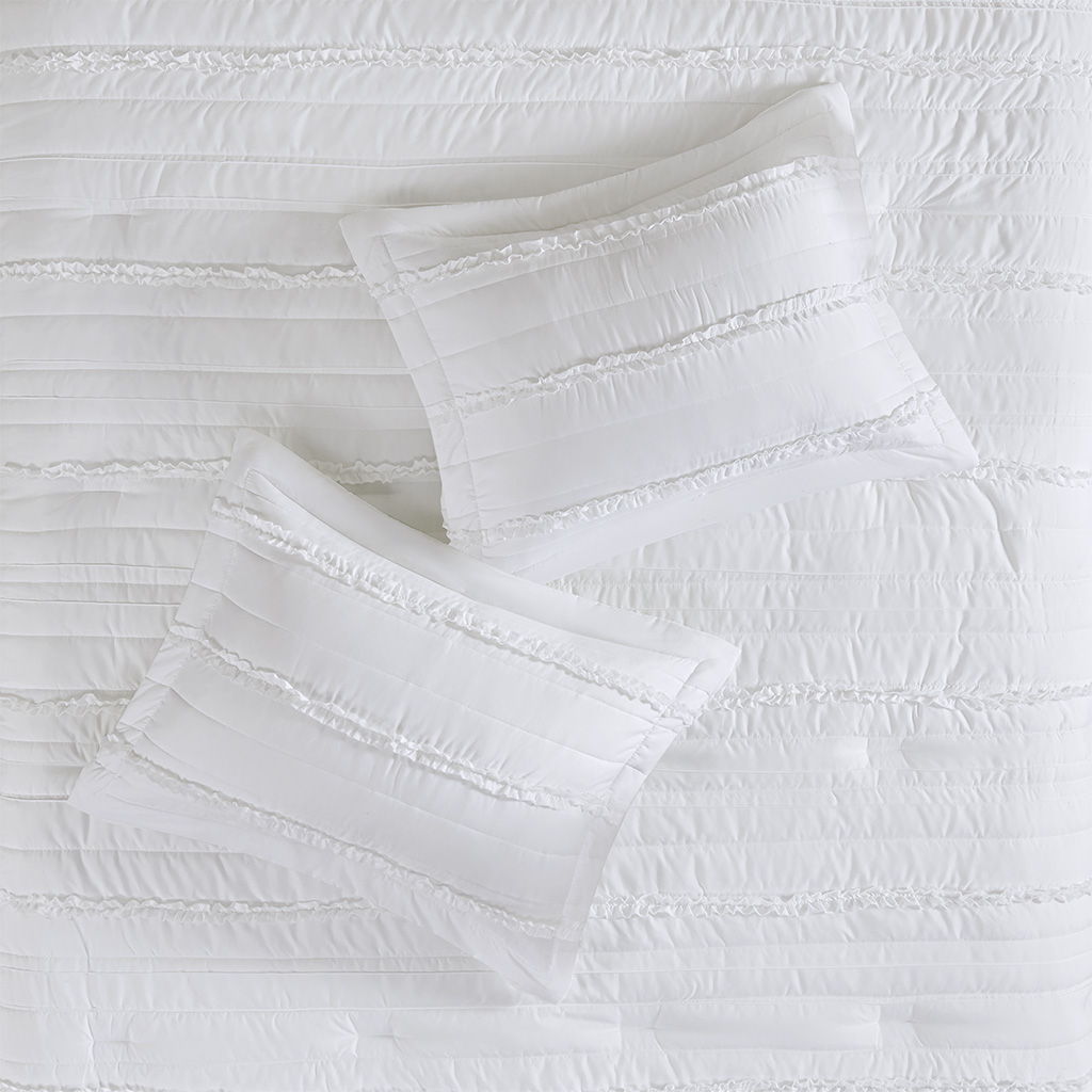 Celeste - King 5 Piece Comforter Set - White