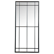 Harvik - Window Pane Wall Mirror With Linear Trim - Black