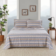 Flannel - 4 Piece Full Sheet Set - Blue Snowflake