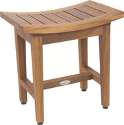 18" X 18" Brown Teak Rectangular Shower Bench