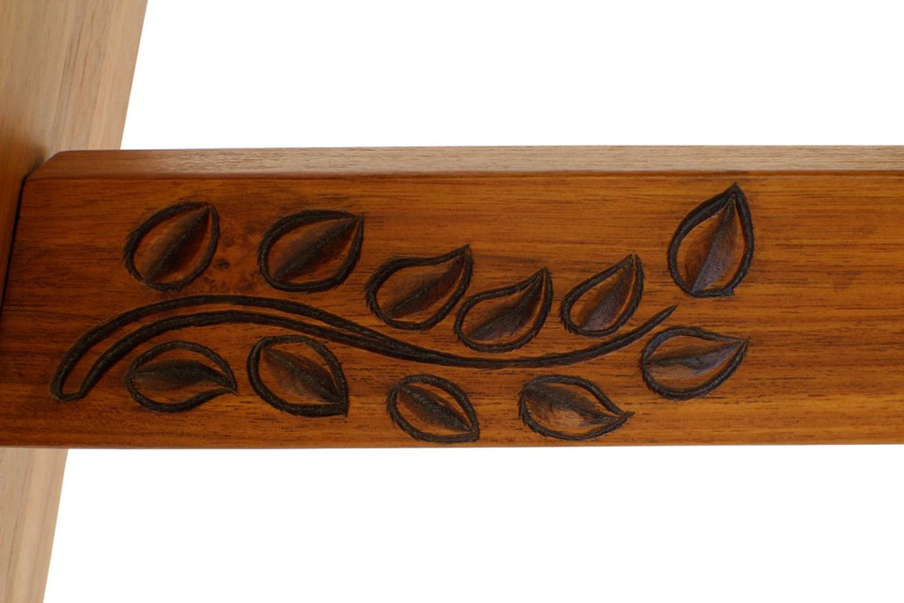 18" X 18" Brown Teak Rectangular Shower Bench