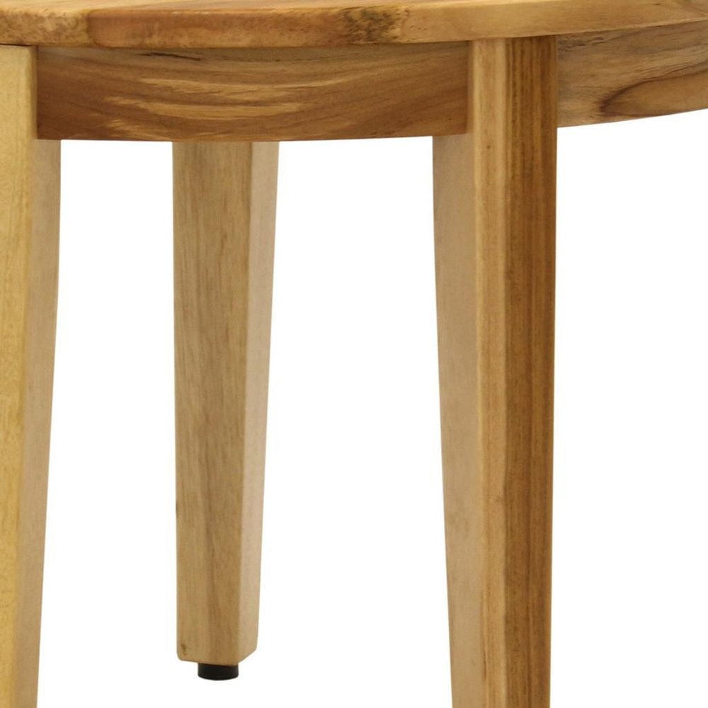 18" X 16" Brown Teak Corner Shower Bench