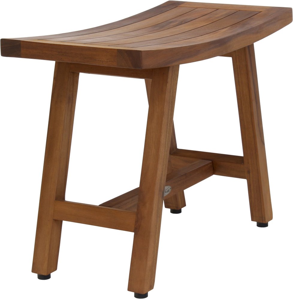 18" X 24" Brown Teak Rectangular Shower Bench