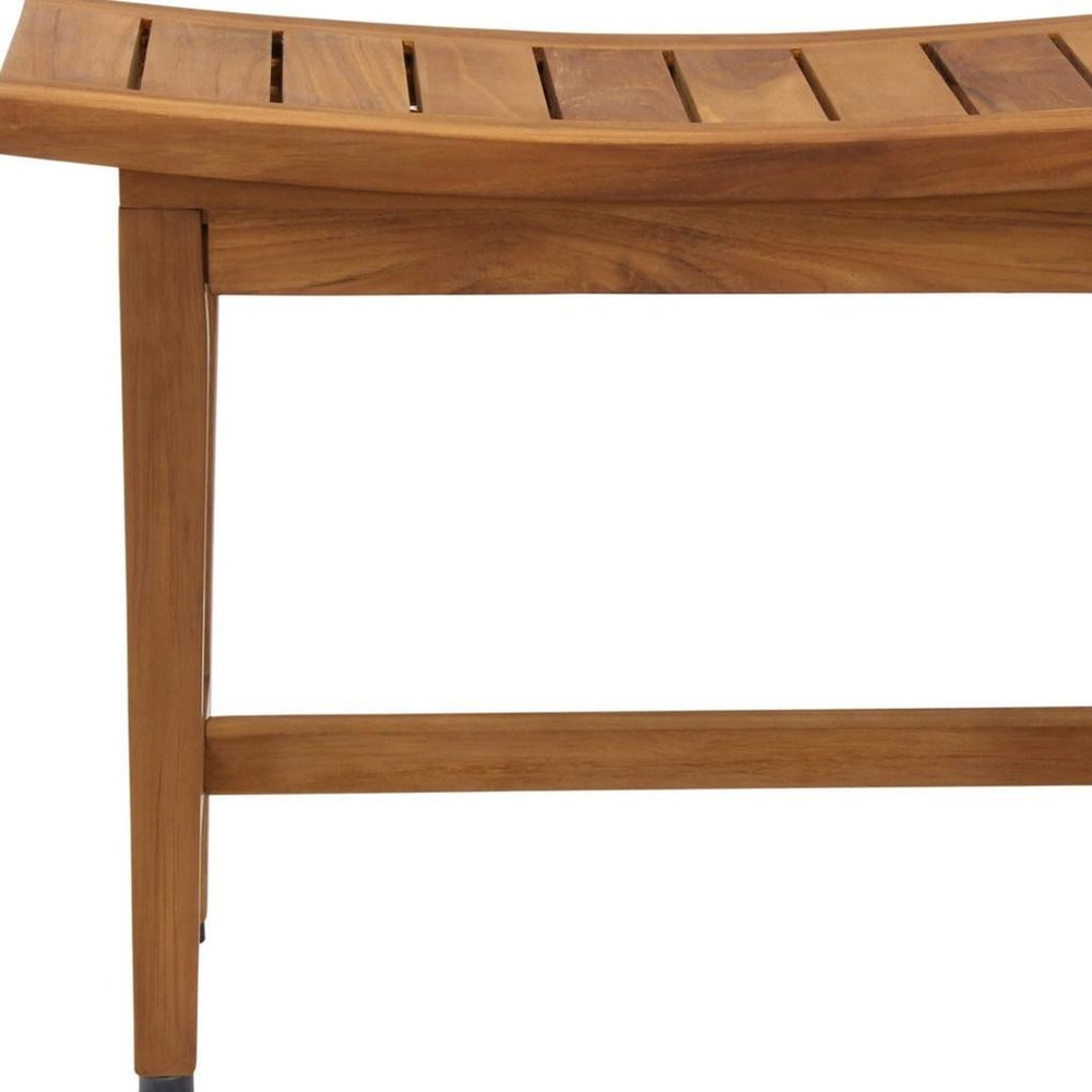 18" X 24" Brown Teak Rectangular Shower Bench