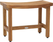 18" X 24" Brown Teak Rectangular Shower Bench