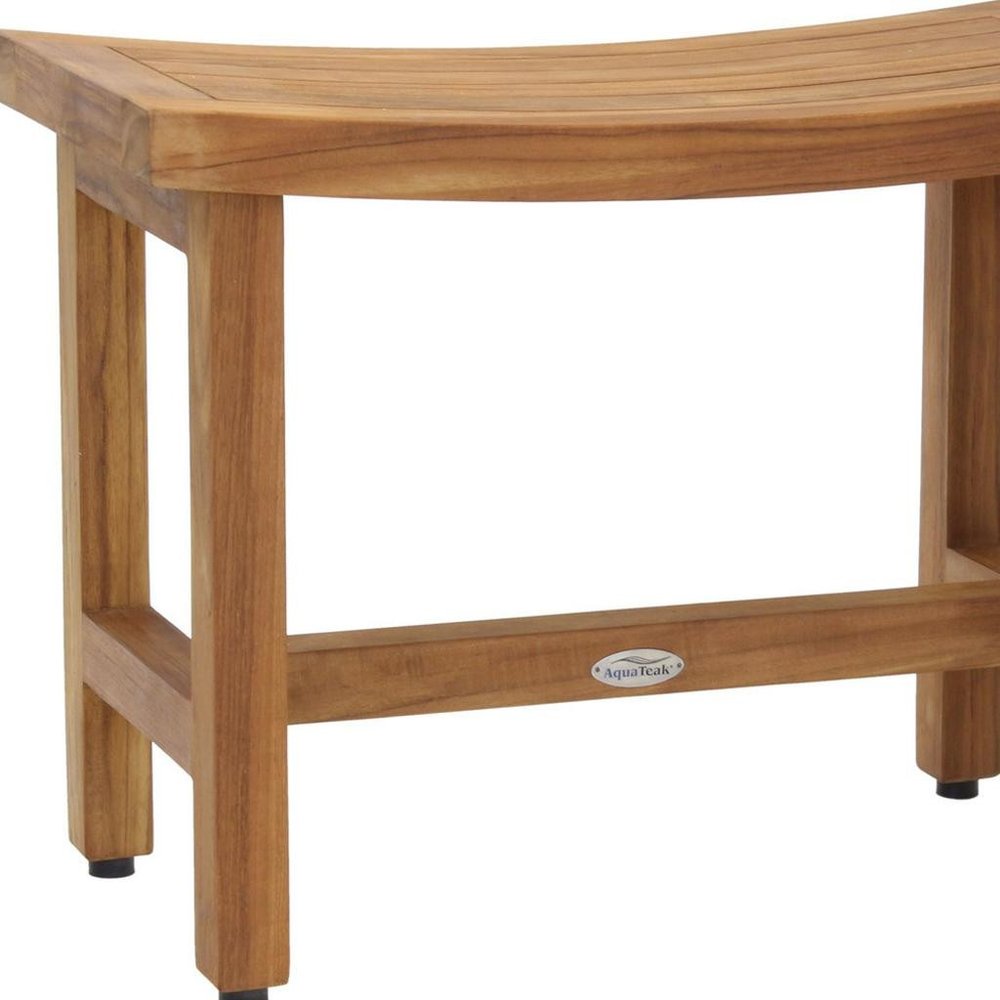 18" X 24" Brown Teak Rectangular Shower Bench