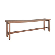 18" X 60" Brown Teak Rectangular Shower Bench