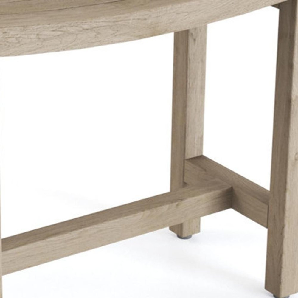 21" X 24" Brown Teak Rectangular Shower Bench