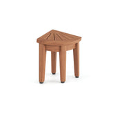 13" X 12" Brown Teak Corner Rectangular Shower Bench
