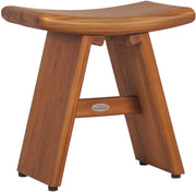 18" X 18" Brown Teak Rectangular Shower Bench