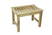 17" X 24" Brown Teak Rectangular Shower Bench