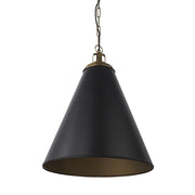 Black Metal Single Ceiling Light With Black Shades