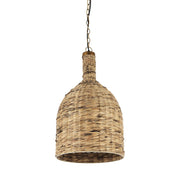 Brown Metal Single Ceiling Light With Brown Shades