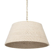 Taupe Metal Single Ceiling Light With Cream Shades