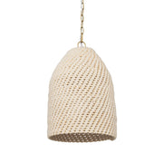 Taupe Metal Single Ceiling Light With Cream Shades