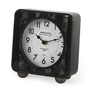 6" Black Metal Analog Round Wall Clock