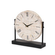 10" Black Metal Analog Square Wall Clock