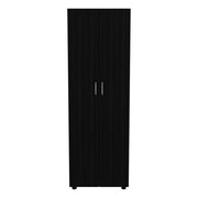 19" Black Wood Corner Accent Chest