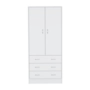 19" White Wood Corner Accent Chest