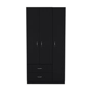 18" Black Wood Corner Accent Chest