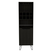 16" Black Wood Bar Cart