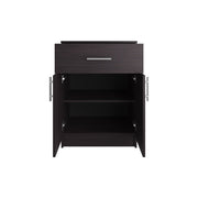 33" Black Wood Pantry Or Storage Closet