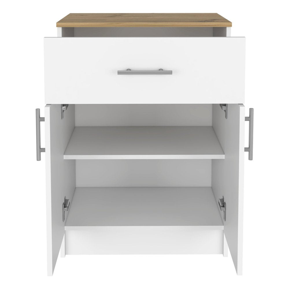 34" White Wood Pantry Or Storage Closet