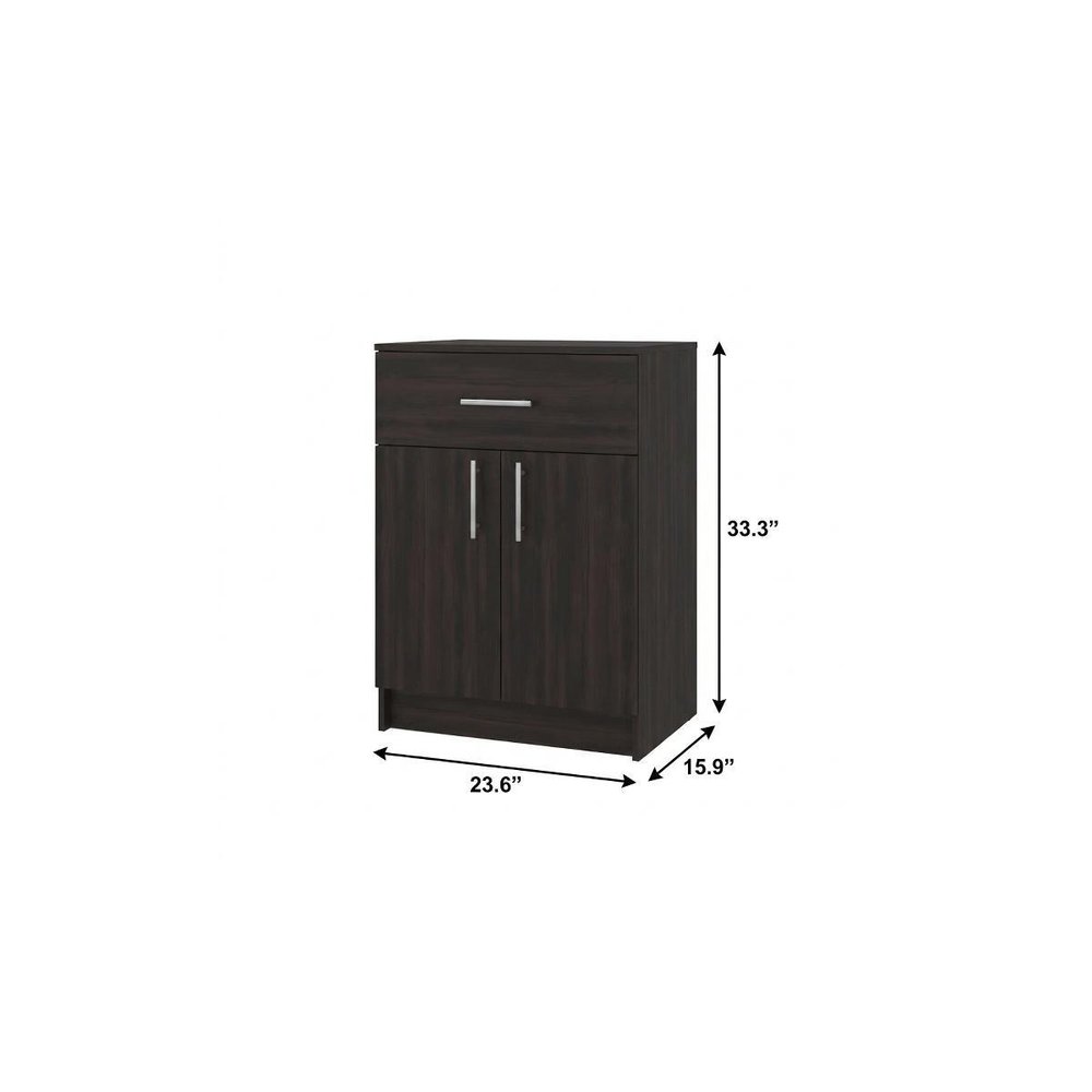 33" Walnut Wood Pantry Or Storage Closet