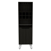 21" Black Wood Bar Cart