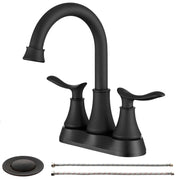 8" Black Stainless Steel Centerset Faucet