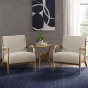 Novak - Mid-Century Modern Accent Armchair (Set of 2) - Cream