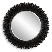 Circle Of Piers - Round Mirror - Black