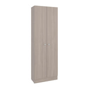 71" Gray Wood Two Door Pantry Or Storage Closet